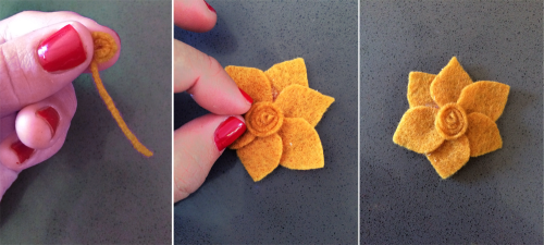 DIY Felt Flower Hair Clip Tutorial | PepperDesignBlog.com