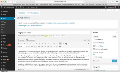 Business of Blogging | The Details | PepperDesignBlog.com