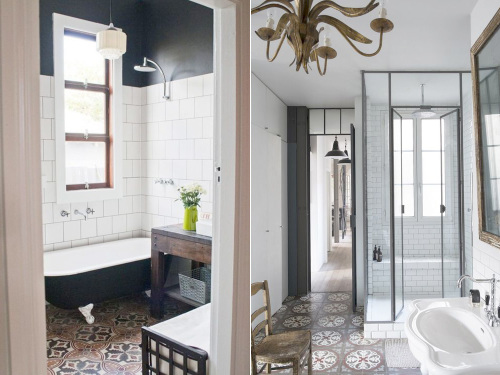 Master Bath & Bedroom: Cement Tile - Pepper Design Blog