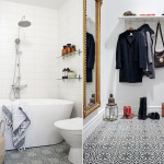 Master Bath & Bedroom: Cement Tile