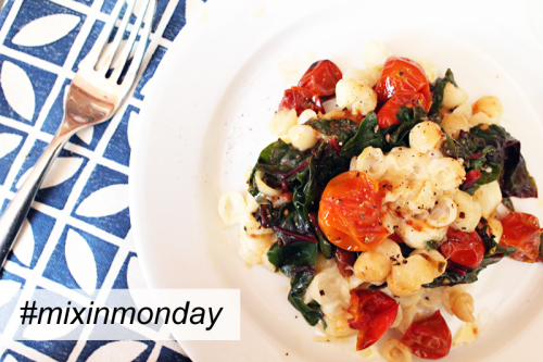Annie's #mixinmonday Pasta, Tomatoes & Chard| PepperDesignBlog.com
