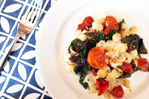 Annie's #mixinmonday Pasta, Tomatoes & Chard| PepperDesignBlog.com