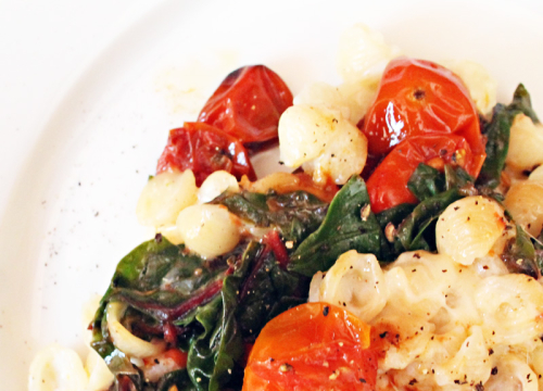 Annie's #mixinmonday Pasta, Tomatoes & Chard| PepperDesignBlog.com